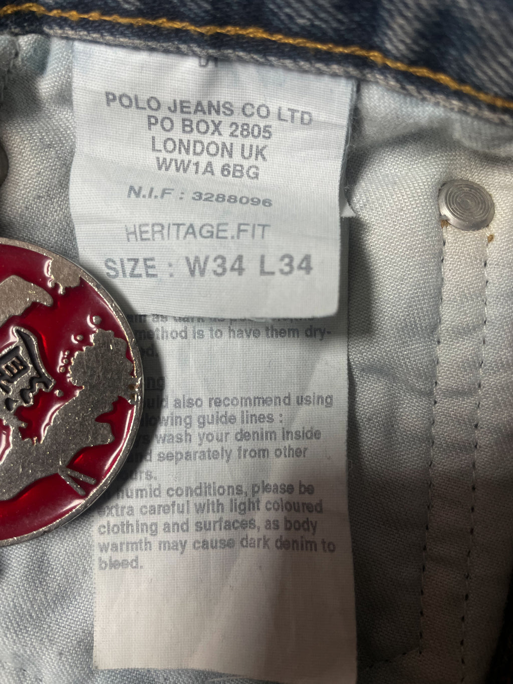 Polo Ralph Lauren Denim Jeans - 34 (Large)