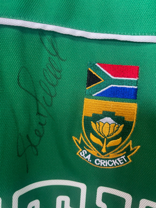 South Africa Proteas "Shaun Pollock" Autographed 2003 Cricket World Cup Jersey - XXL