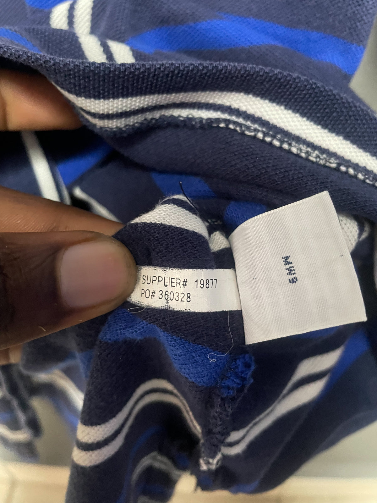 Polo Ralph Lauren Stripe Small Pony S/S Golfer - Large