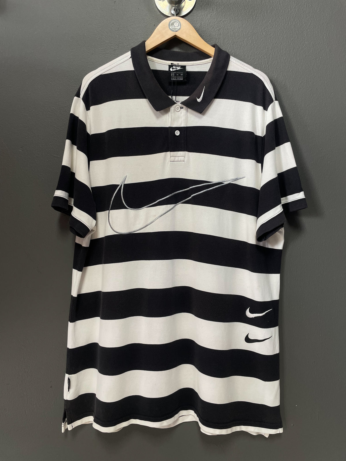 Nike Stripe S/S Golfer - Extra Large