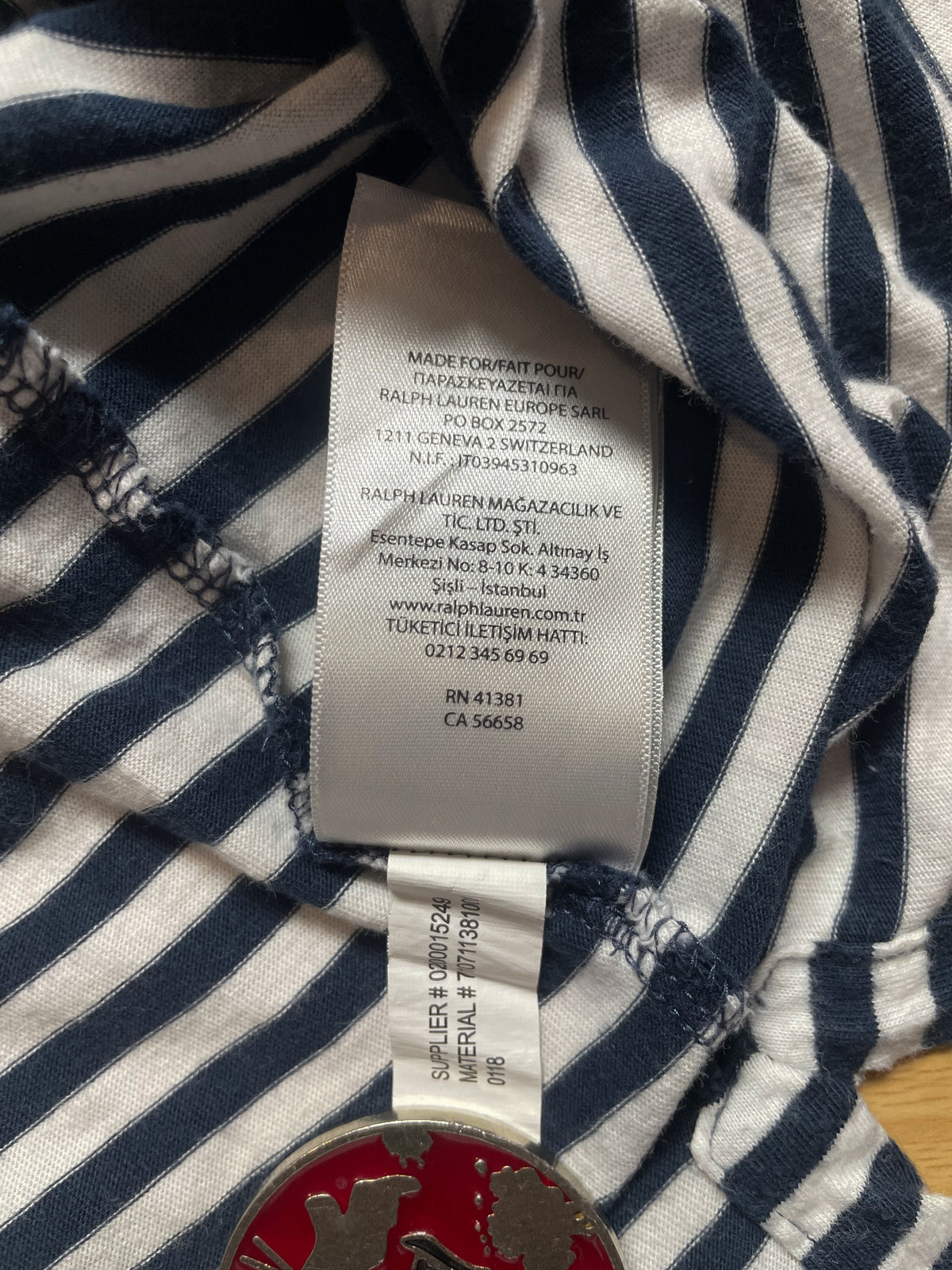Polo Ralph Lauren Stripe Small Pony S/S Golfer - L