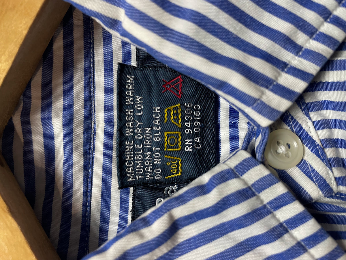 Polo Ralph Lauren Ladies Stripe Small Pony Shirt - Small