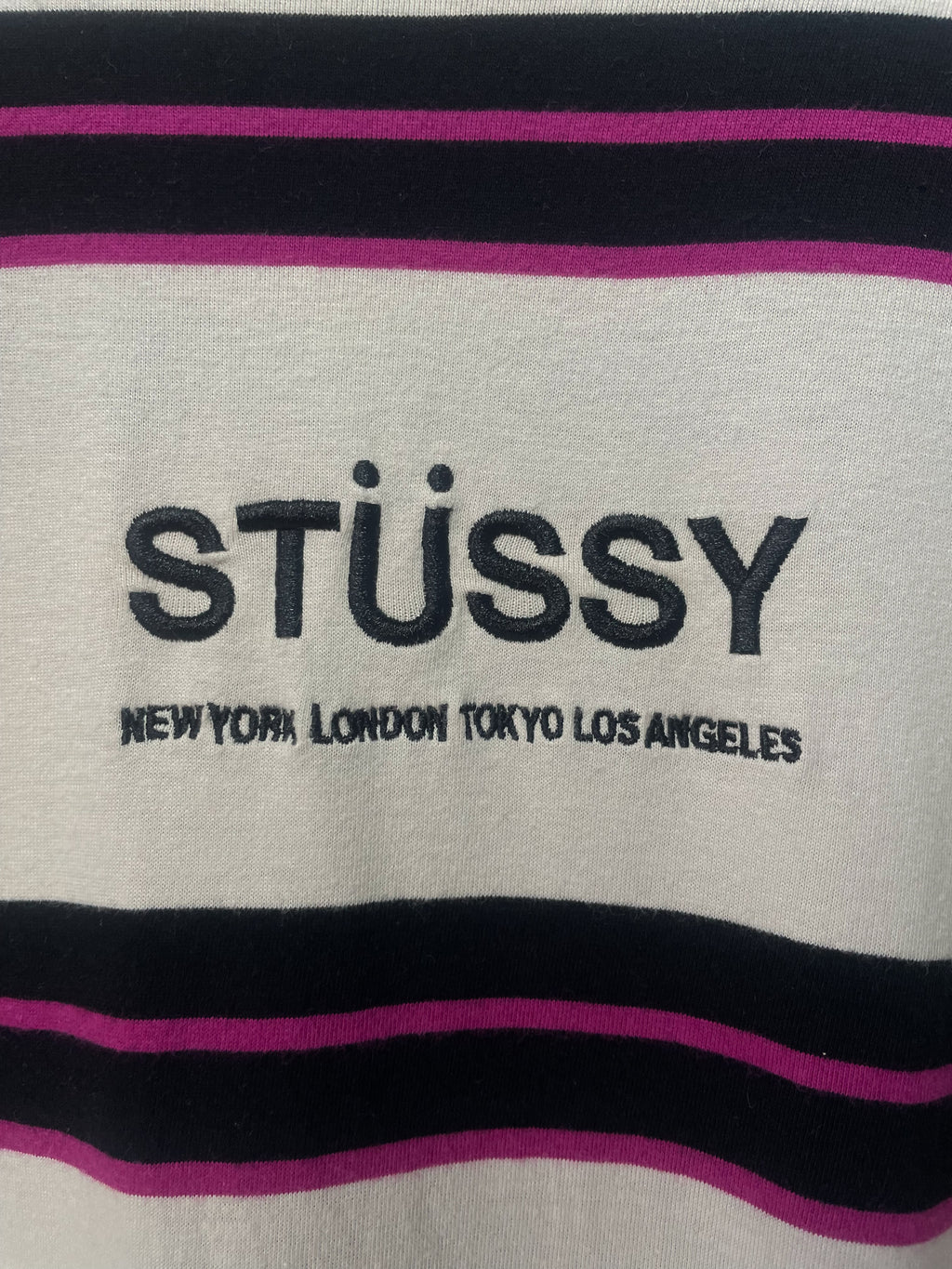 Stussy Stripe Chapters Tee - Extra Large