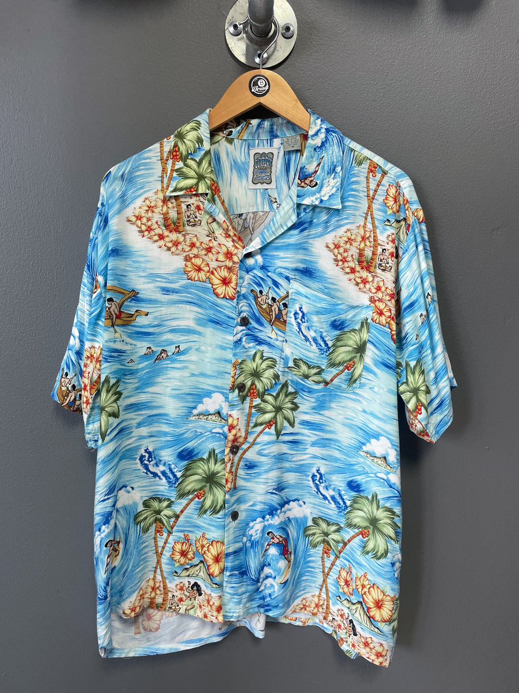Ocean Current Hawaiian Shirt - Large
