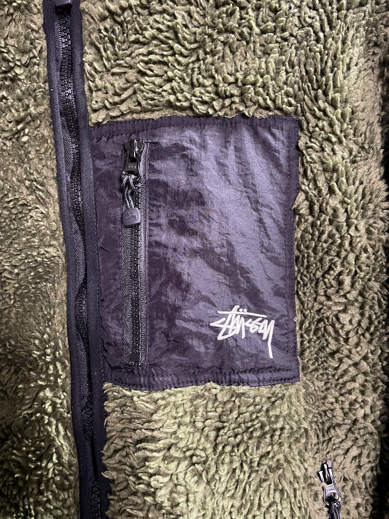 Stussy Reversible Sherpa Jacket - Small