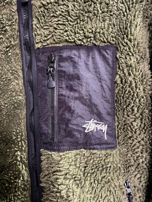 Stussy Reversible Sherpa Jacket - Small