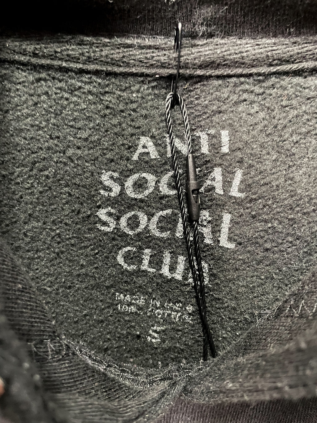 Anti Social Social Club Label Hoodie - Medium