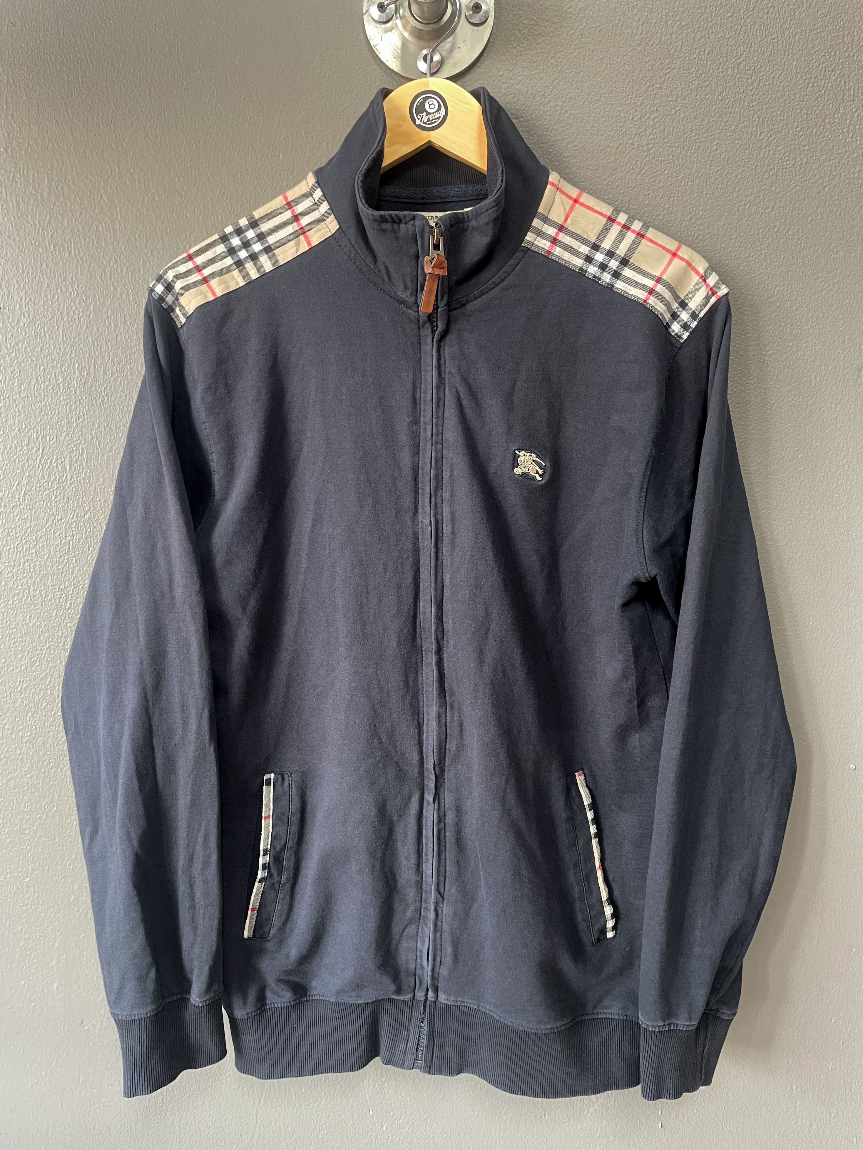 Burberry Shoulder Patch Zip Sweater - Large