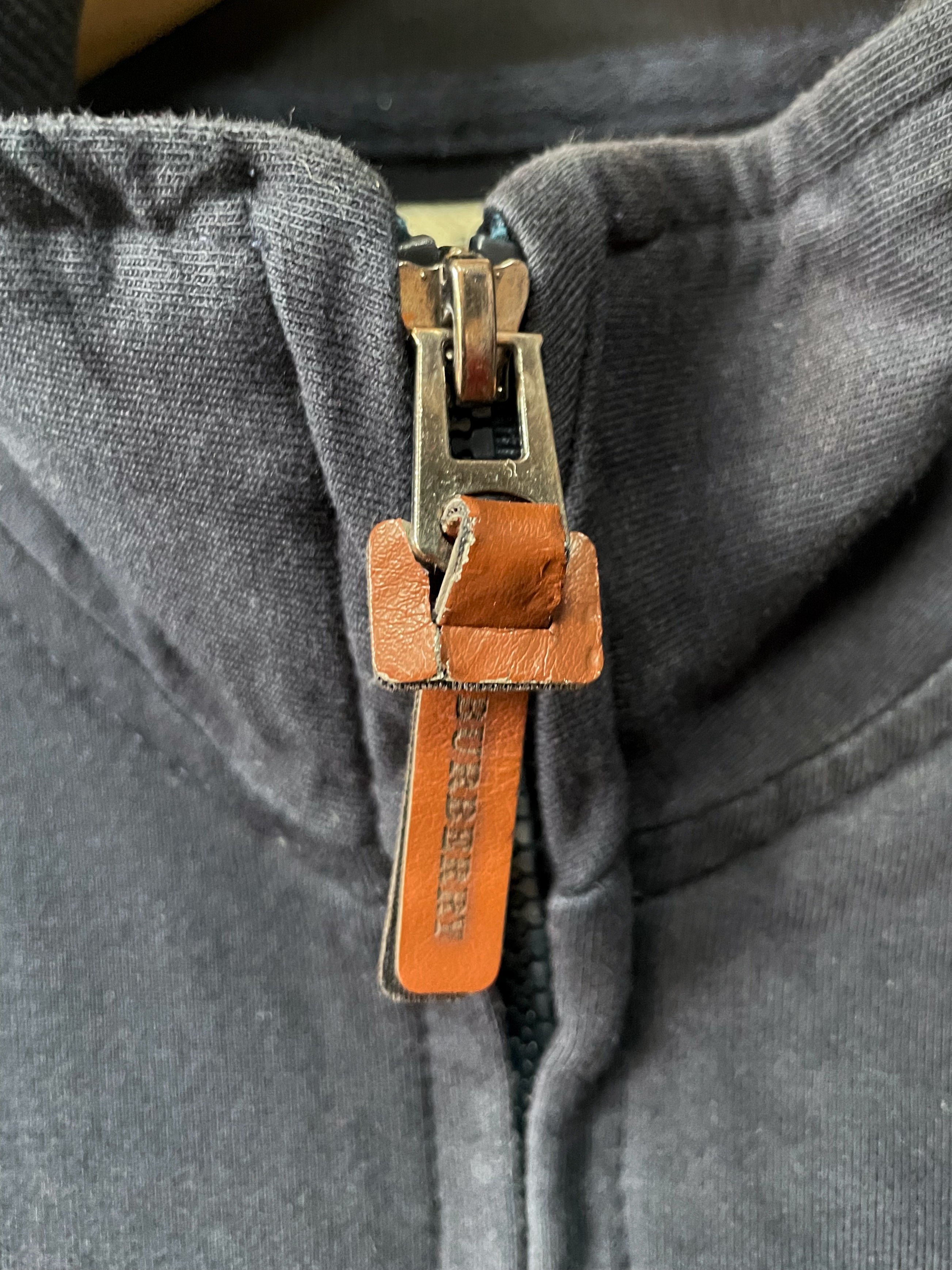 Burberry Shoulder Patch Zip Sweater - Large