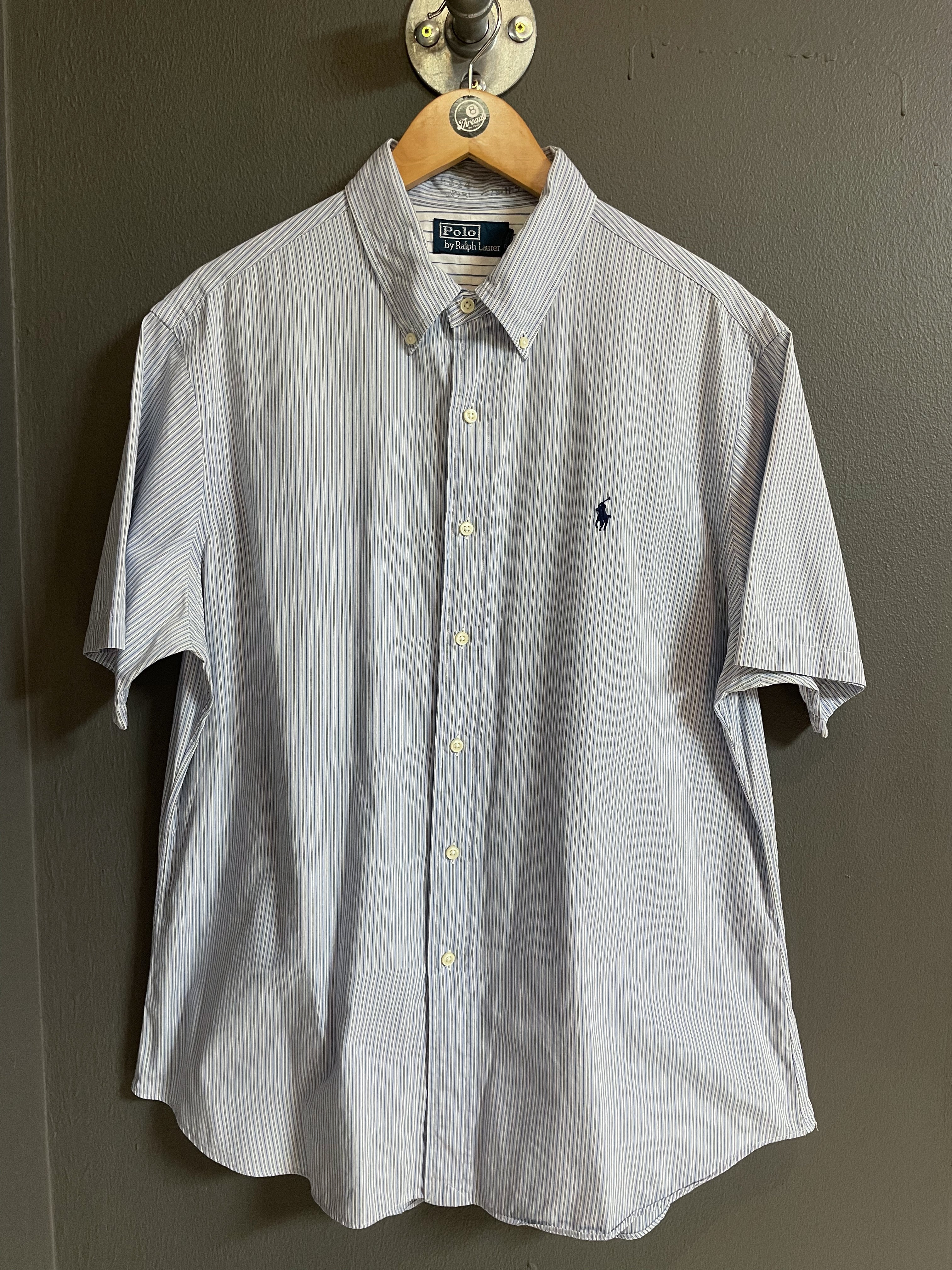 Polo Ralph Lauren Stripe Small Pony Cotton S/S Shirt - Large