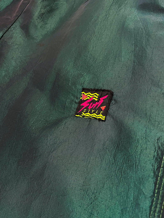 Surf Style Iridescent Windbreaker Trackpants - Large