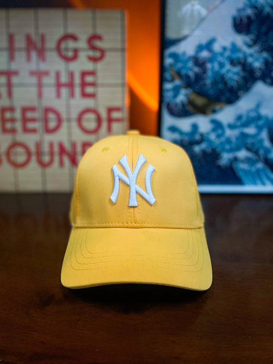 NY New York Brand 47 Curved Peak Cap - Mustard