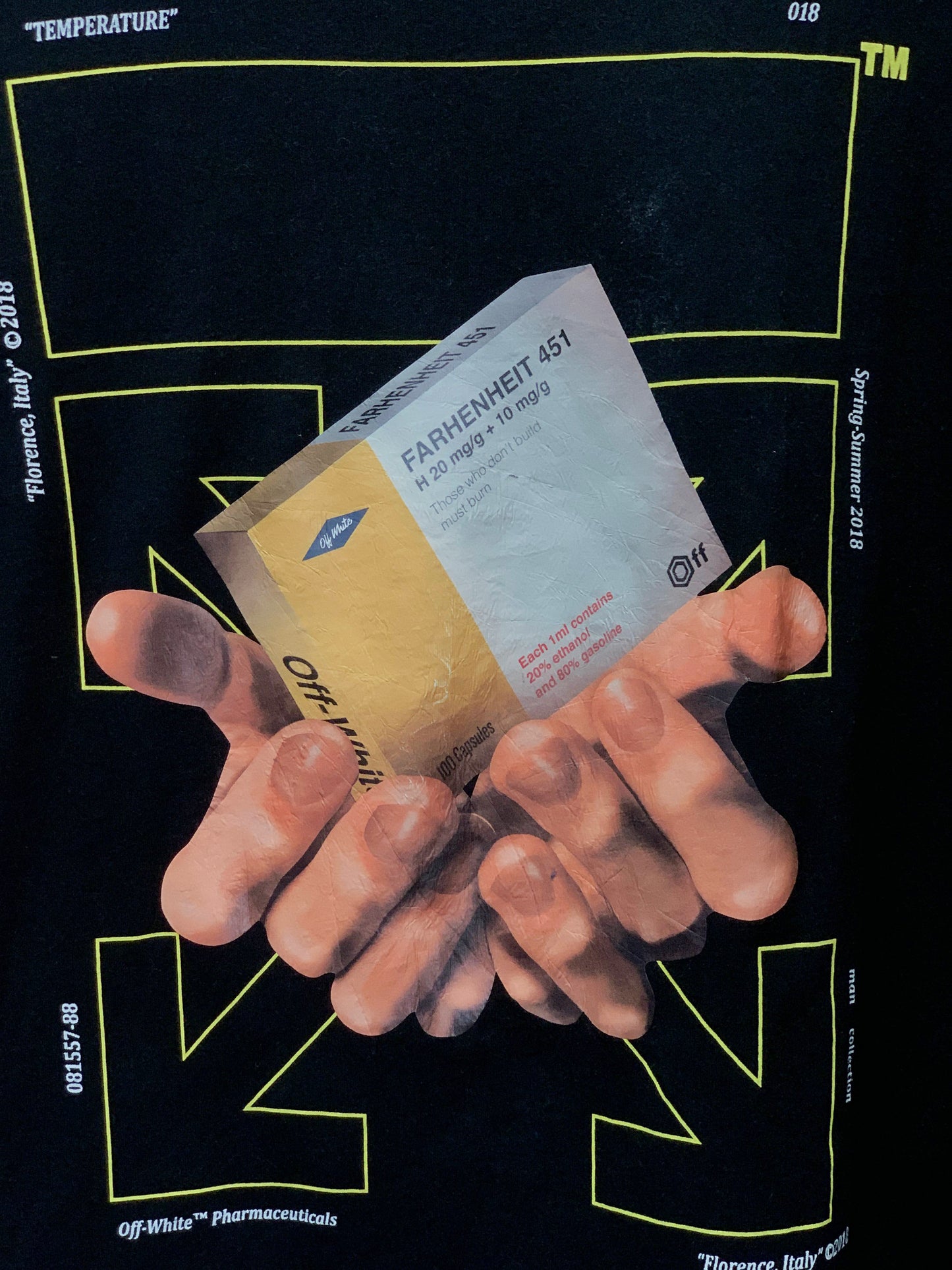 OFF-White Virgil Abloh Fahrenheit Tee - Large