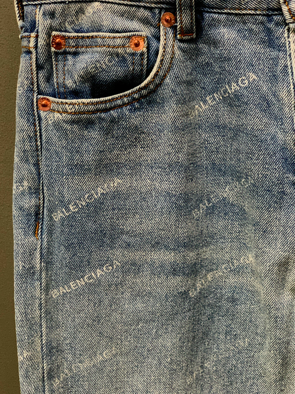 Balenciaga Allover Print Jeans - XS