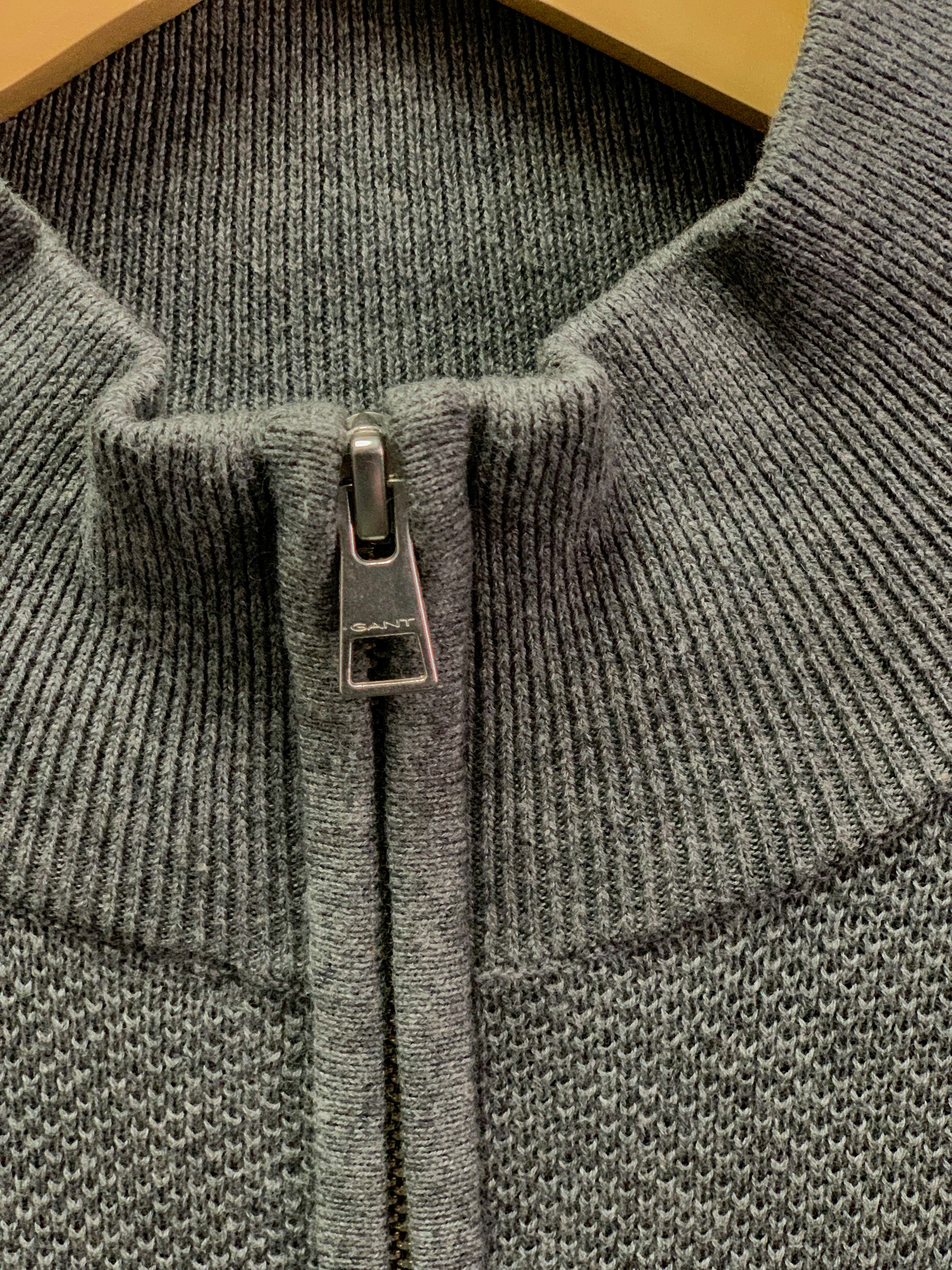 Gant 1/4 Zip Knit Jersey - Fits Large