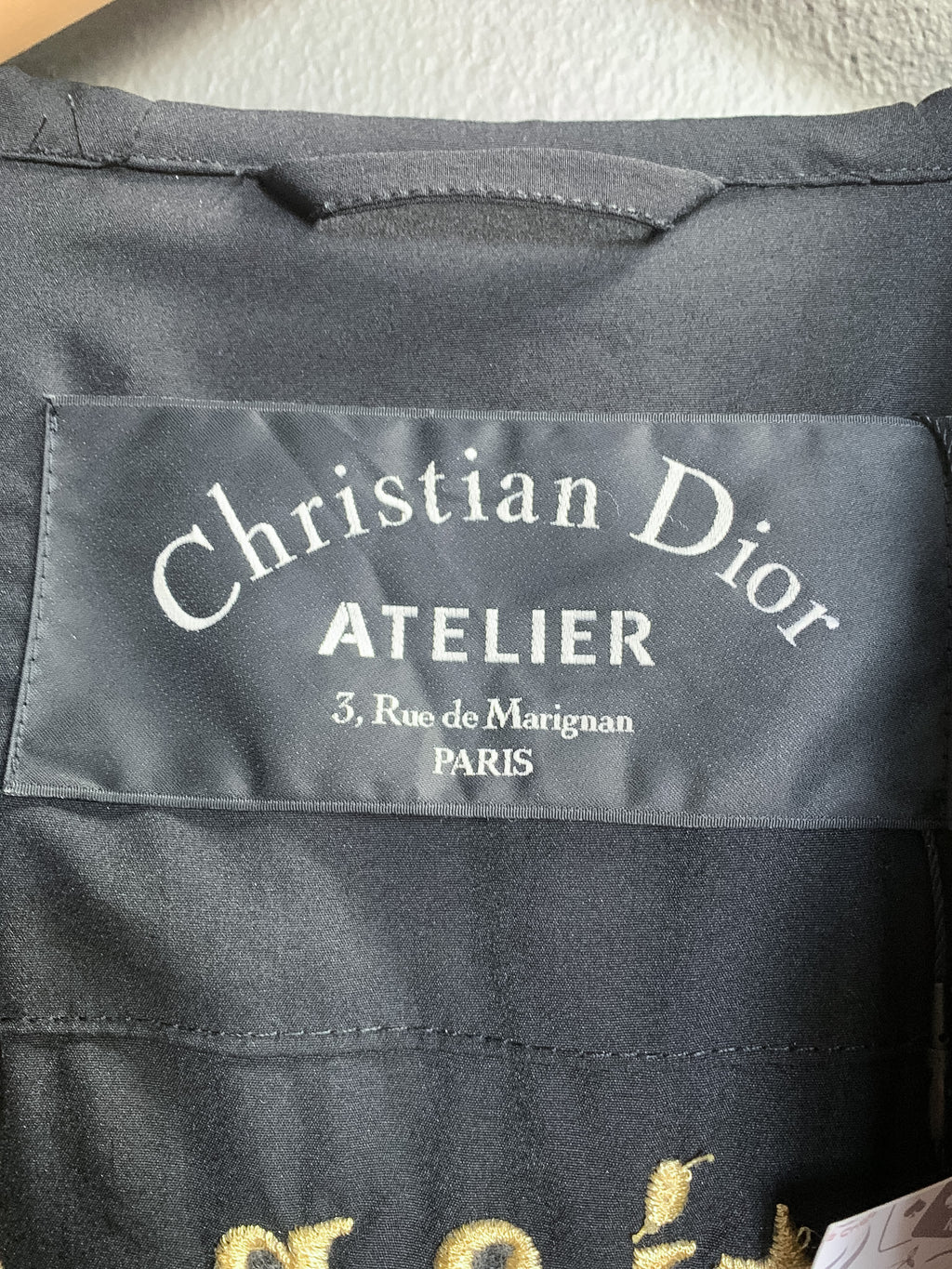 Christian Dior Atelier Gold Embroidered Zip Hoodie - Extra Large