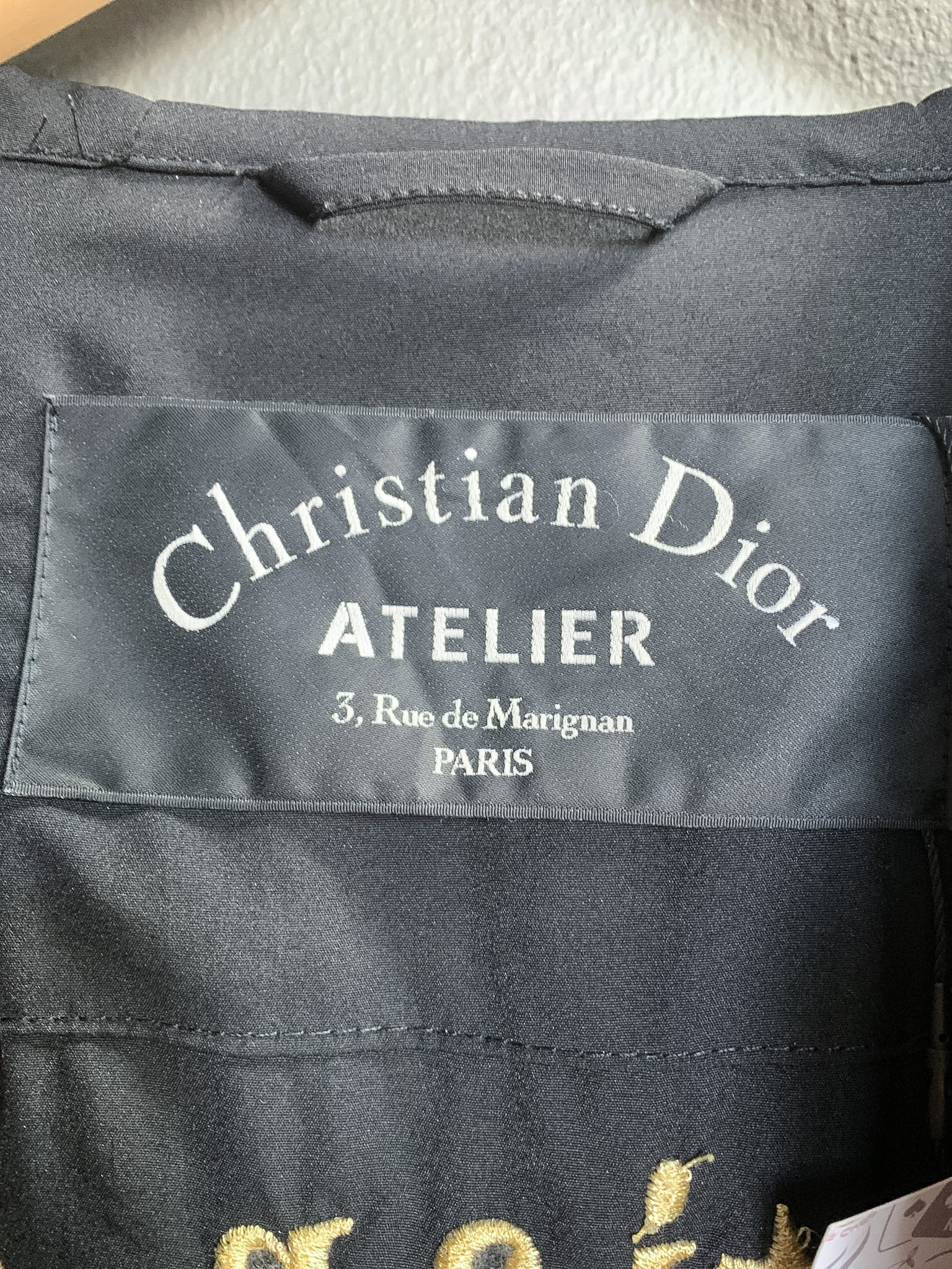 Christian Dior Atelier Gold Embroidered Zip Hoodie - Extra Large
