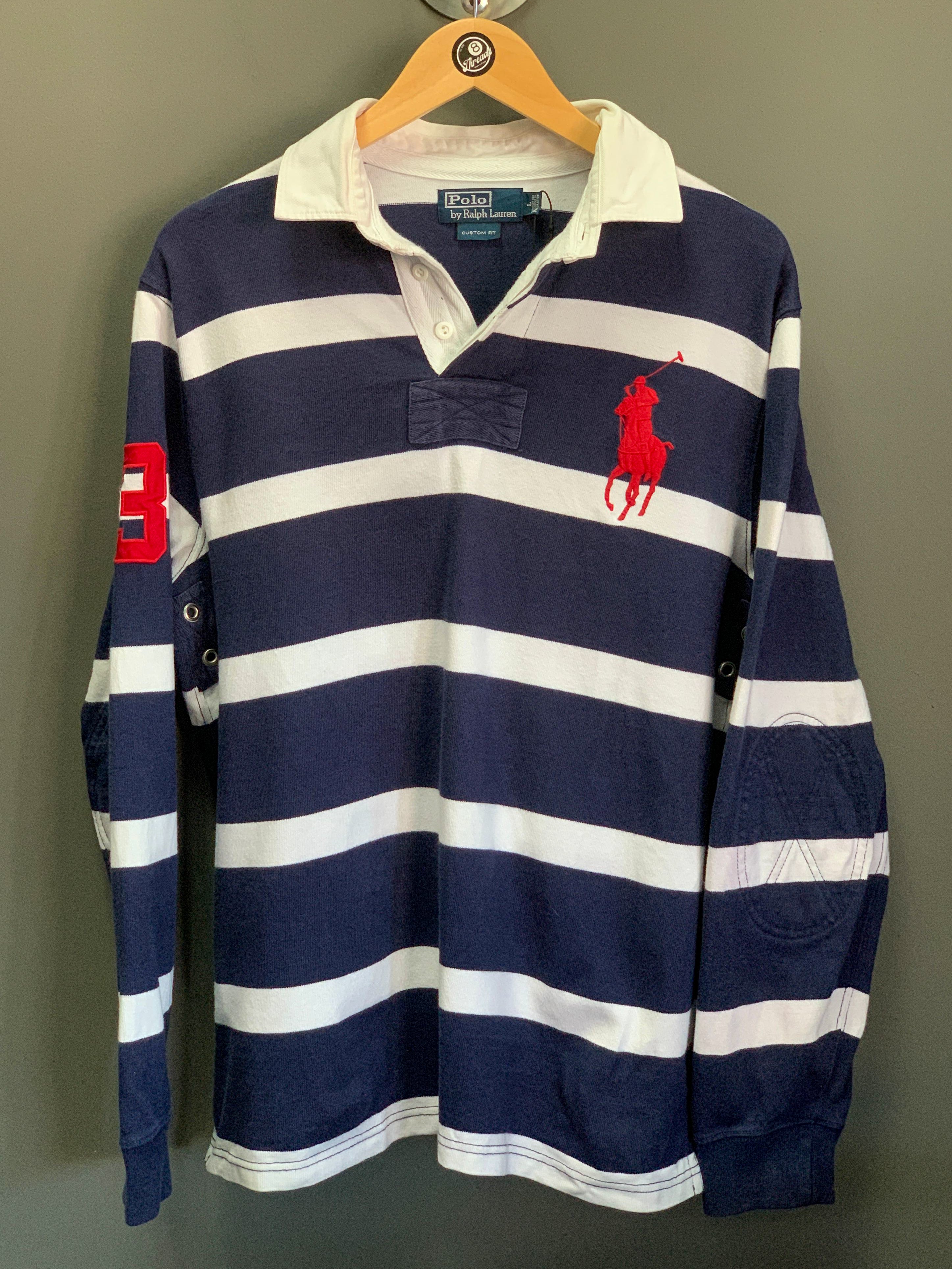 Polo Ralph Lauren Stripe Big Pony 3 L/S Golfer - Large