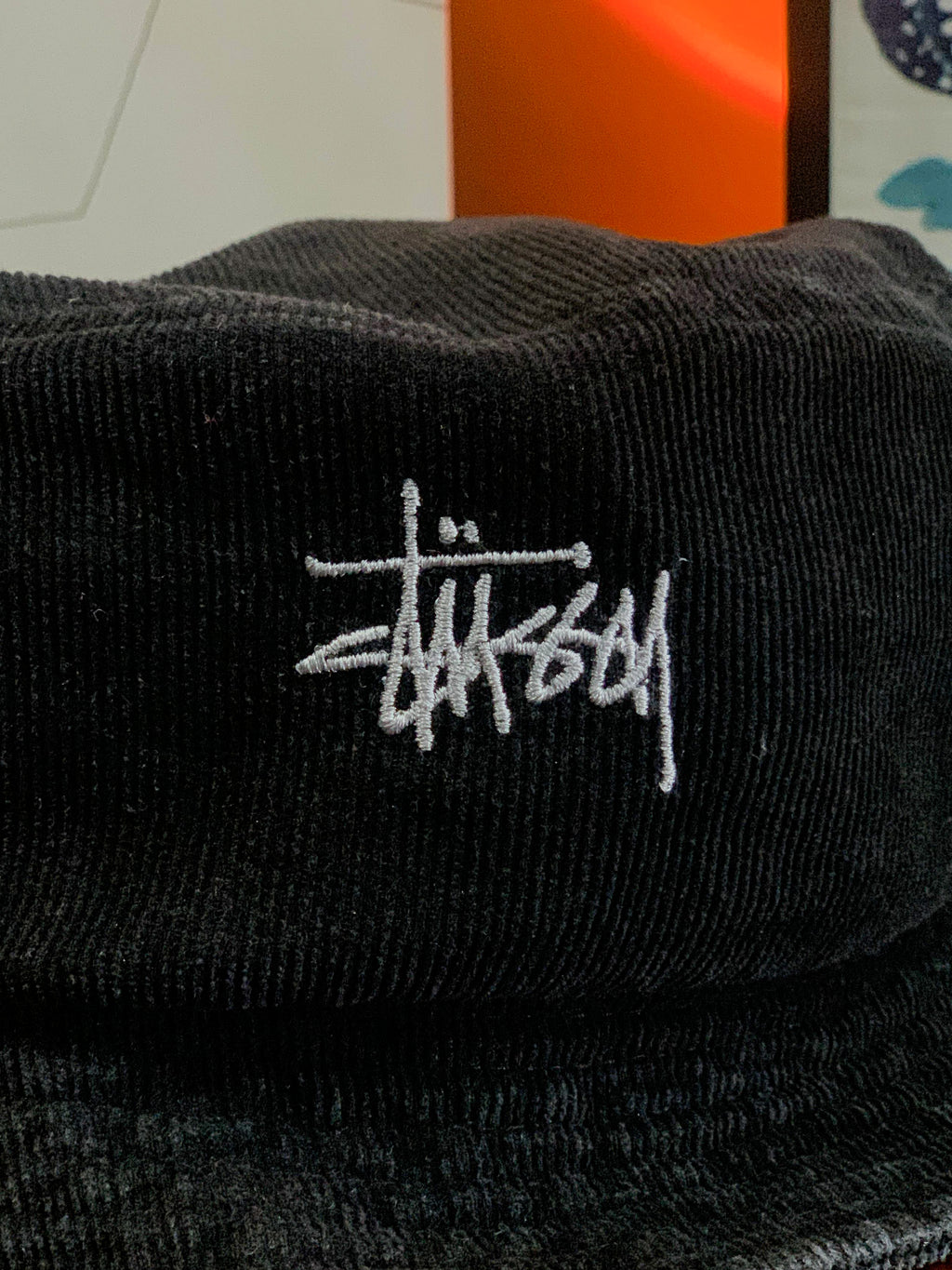 Stussy Corduroy Stock Logo Bucket Hat