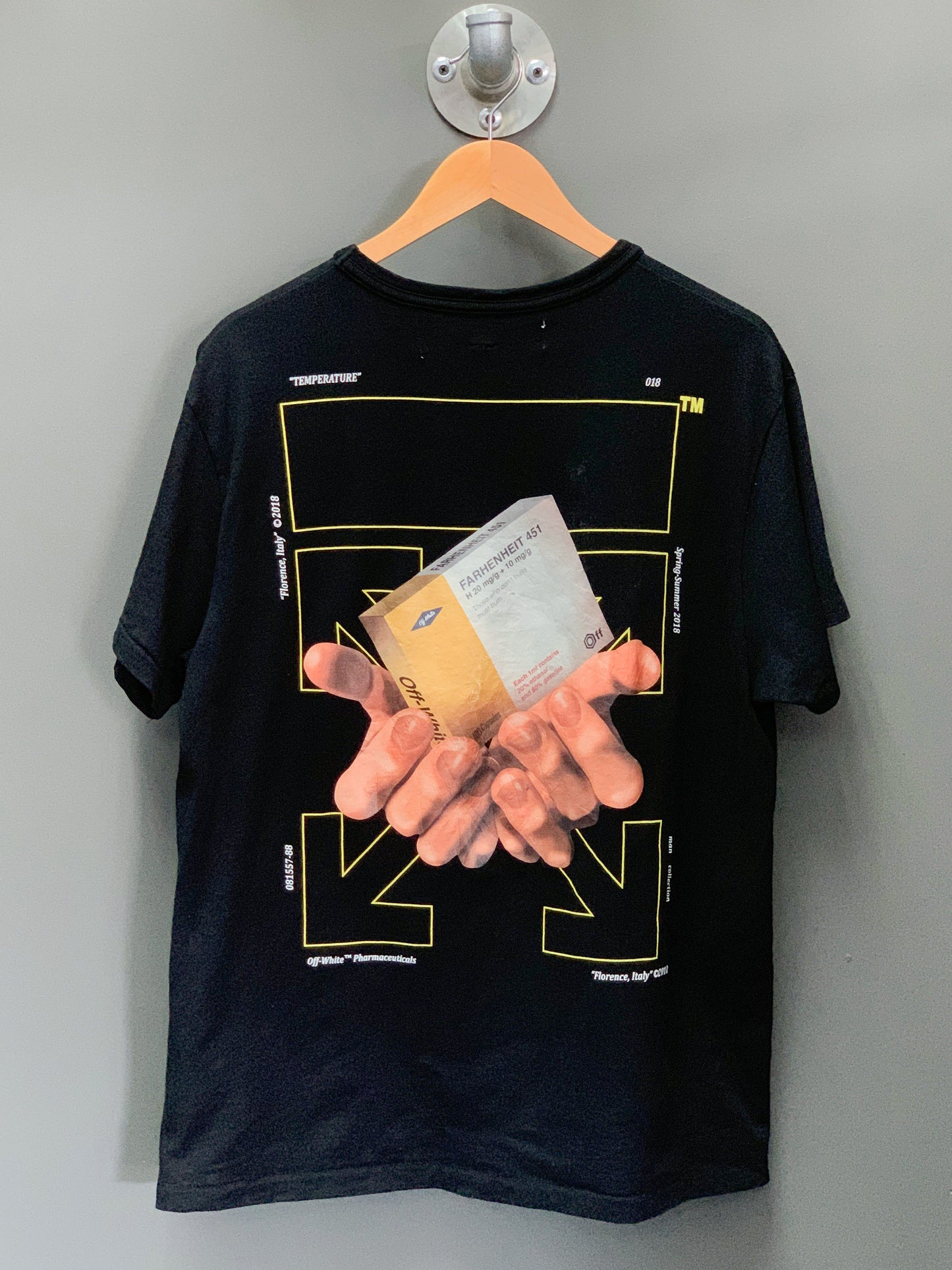 OFF-White Virgil Abloh Fahrenheit Tee - Large