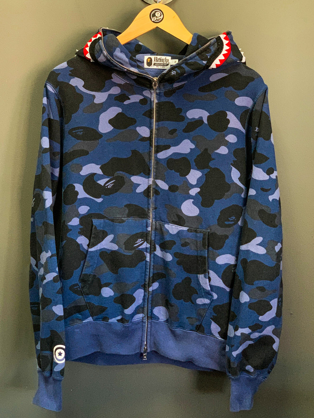 Bape Camo Shark WGM Zip Hoody - Medium