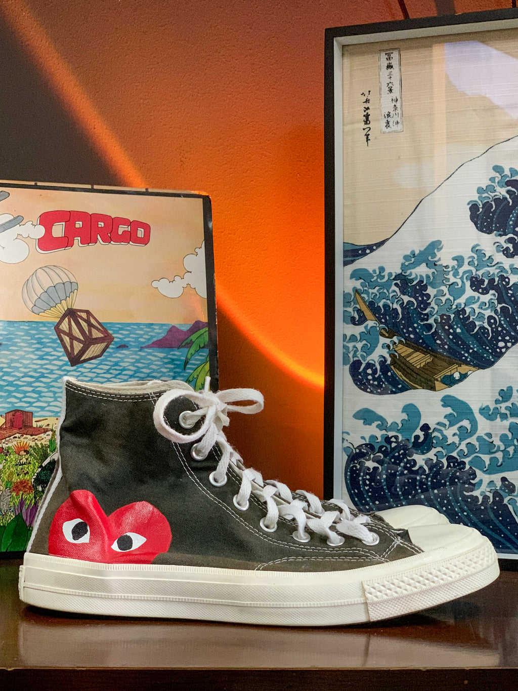 Converse x Comme des Garcons Peaking Heart Chuck 70 Sneakers - UK10