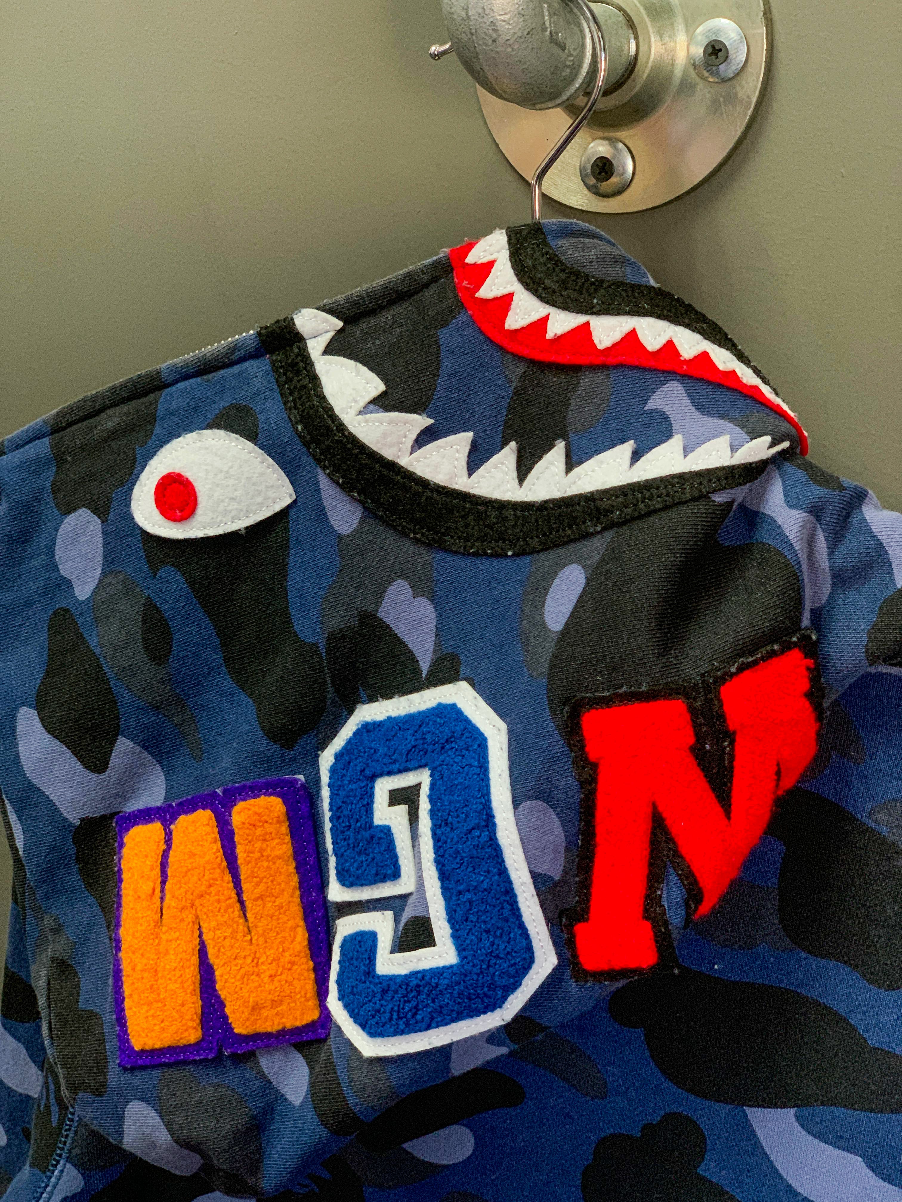 Bape Camo Shark WGM Zip Hoody - Medium