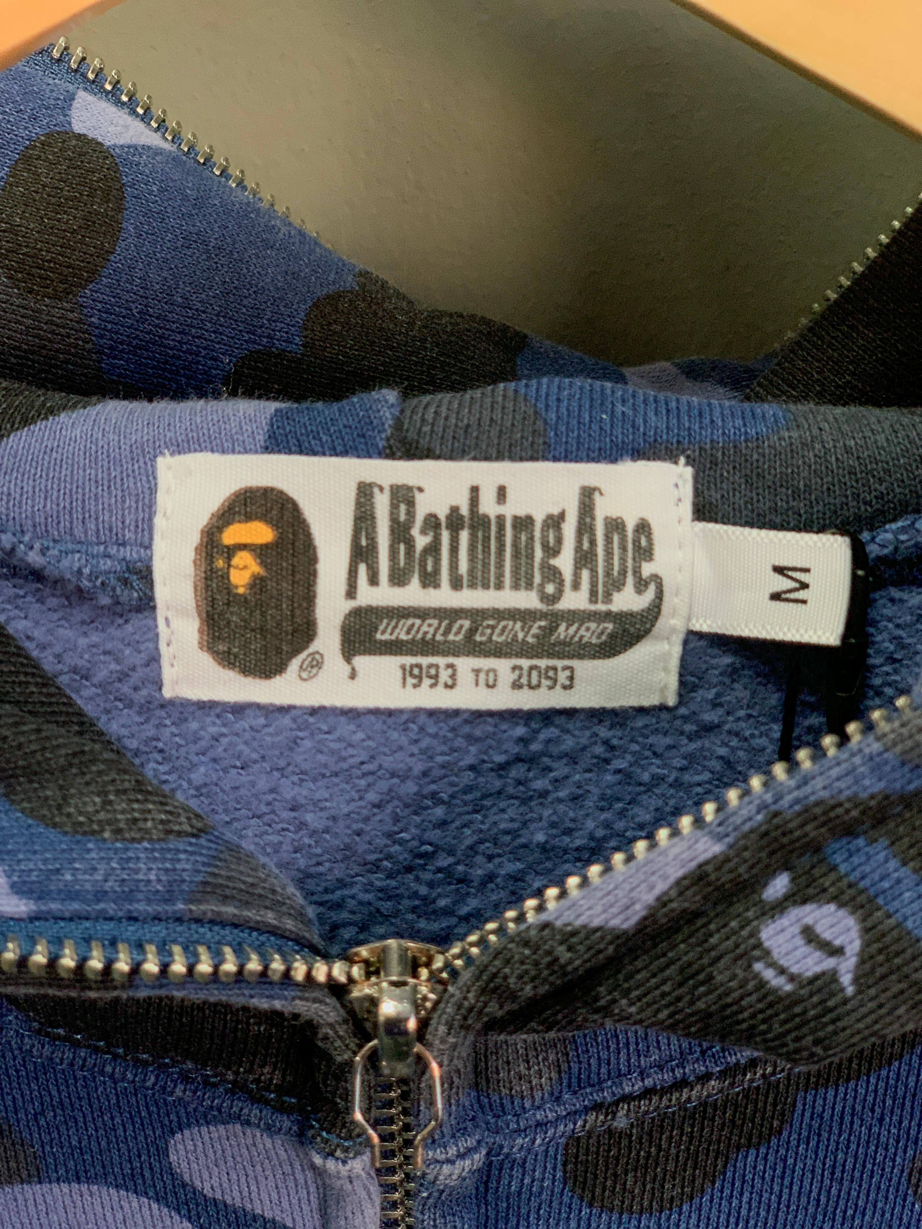 Bape Camo Shark WGM Zip Hoody - Medium