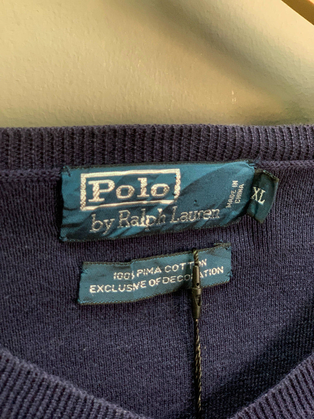 Polo Ralph Lauren Small Logo Vneck Jersey - Large