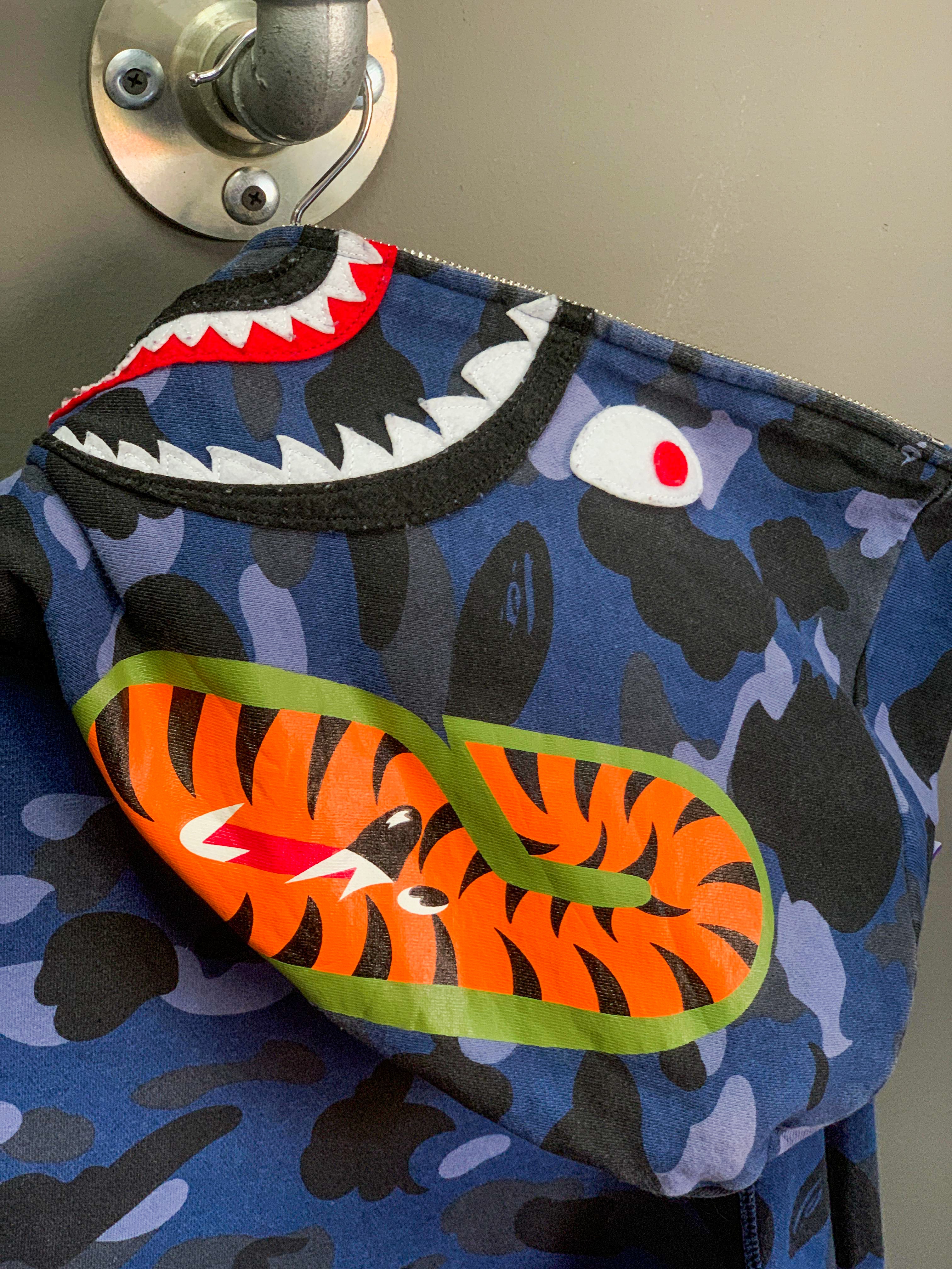 Bape Camo Shark WGM Zip Hoody - Medium