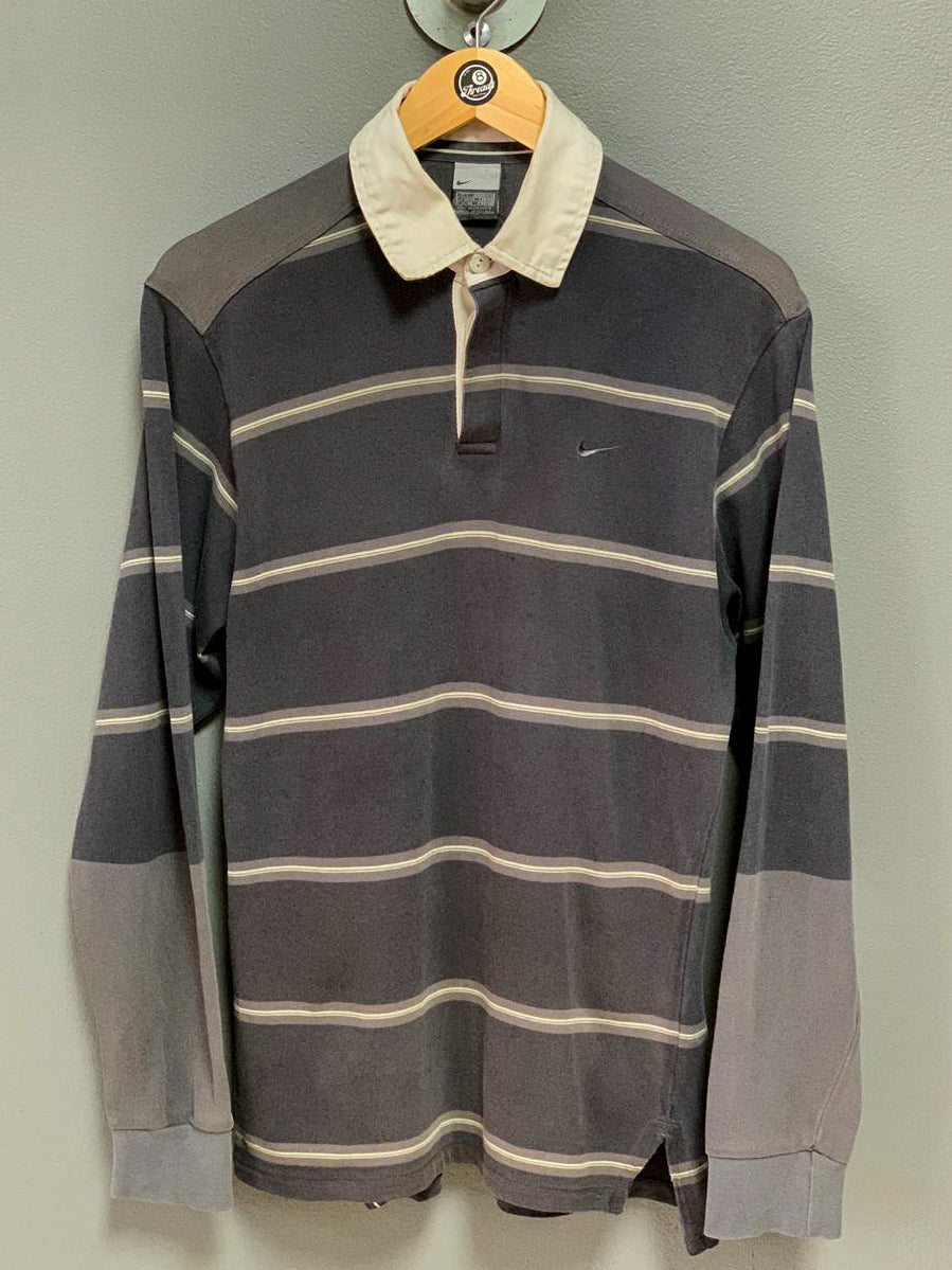 Nike Small Logo Horizontal Stripe L/S Golfer - Small