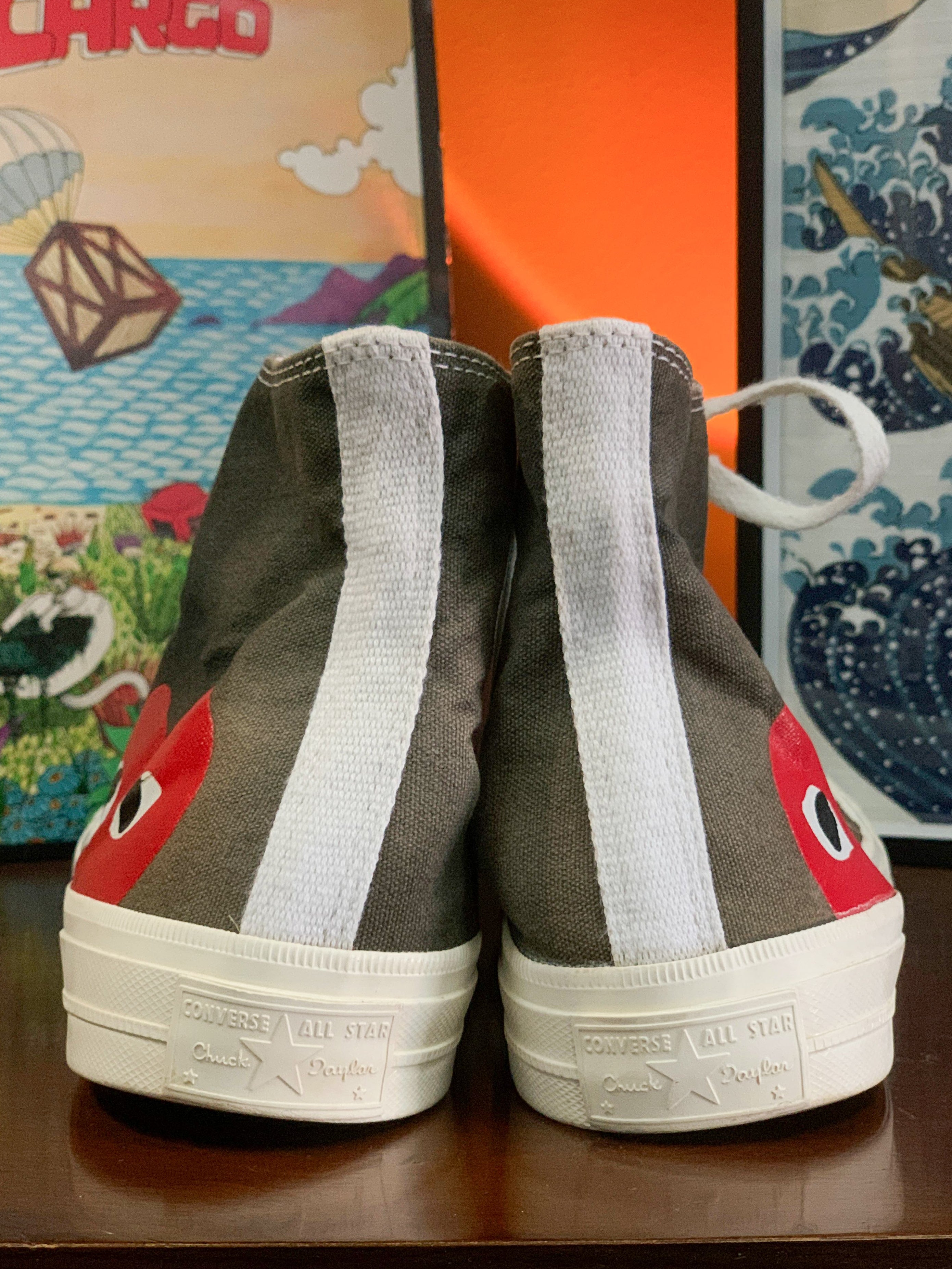 Converse x Comme des Garcons Peaking Heart Chuck 70 Sneakers - UK10