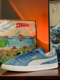 Puma Suede Blue & White Classic Sneakers - Size UK11