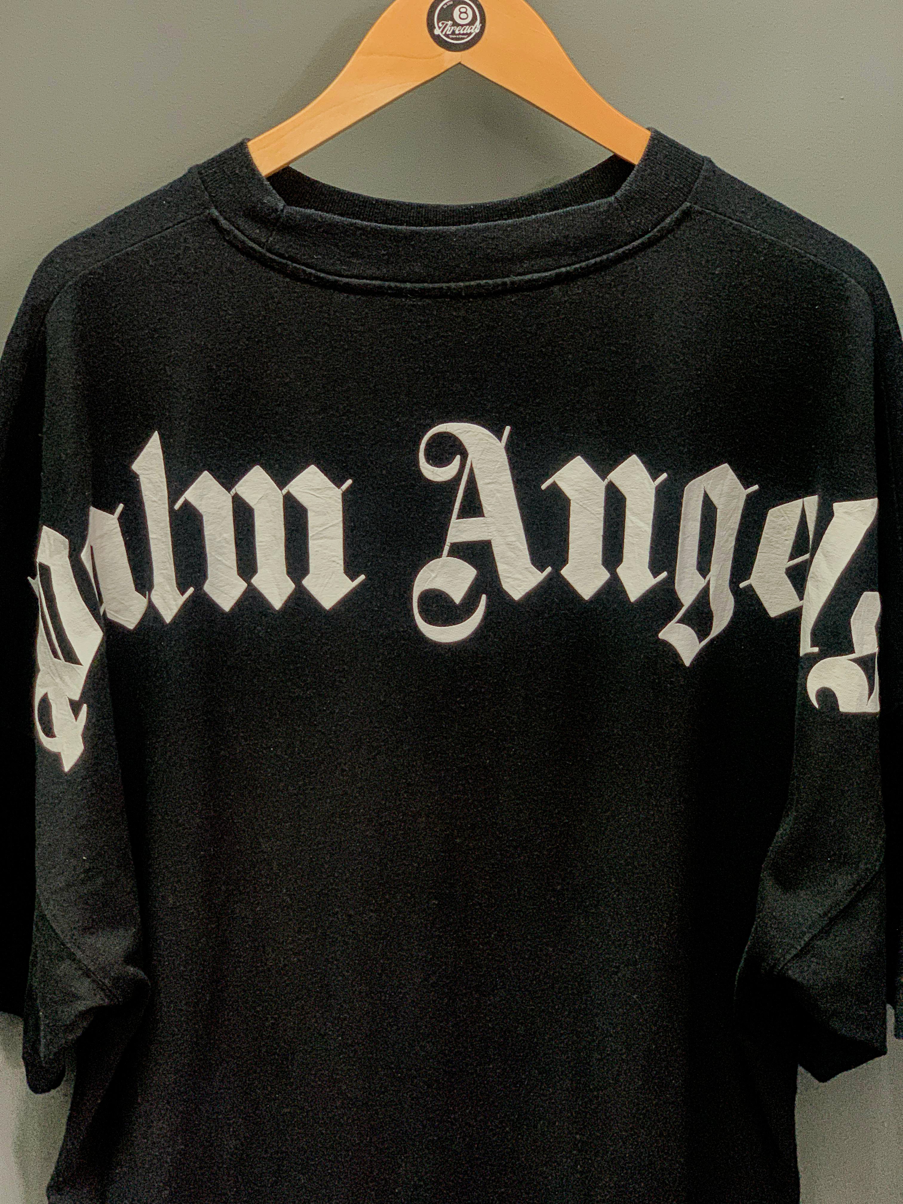 Palm Angels Collar Print Tee - Large